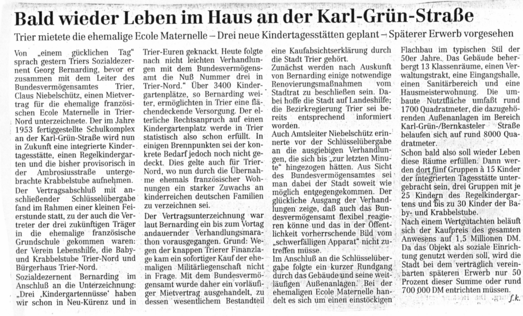 1993-07-28 - TV-Artikel Übergabe Kita